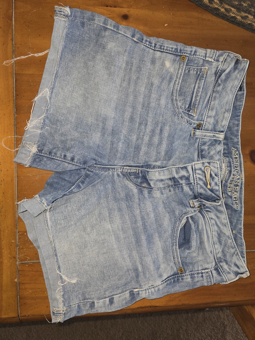 American Eagle Outfitters Light Blue Denim Cutoff Shorts Size 12